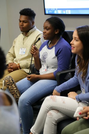 Image of youth speaking at the listening session.