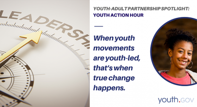 Text: When youth movements are youth-led, that's when true change happens.